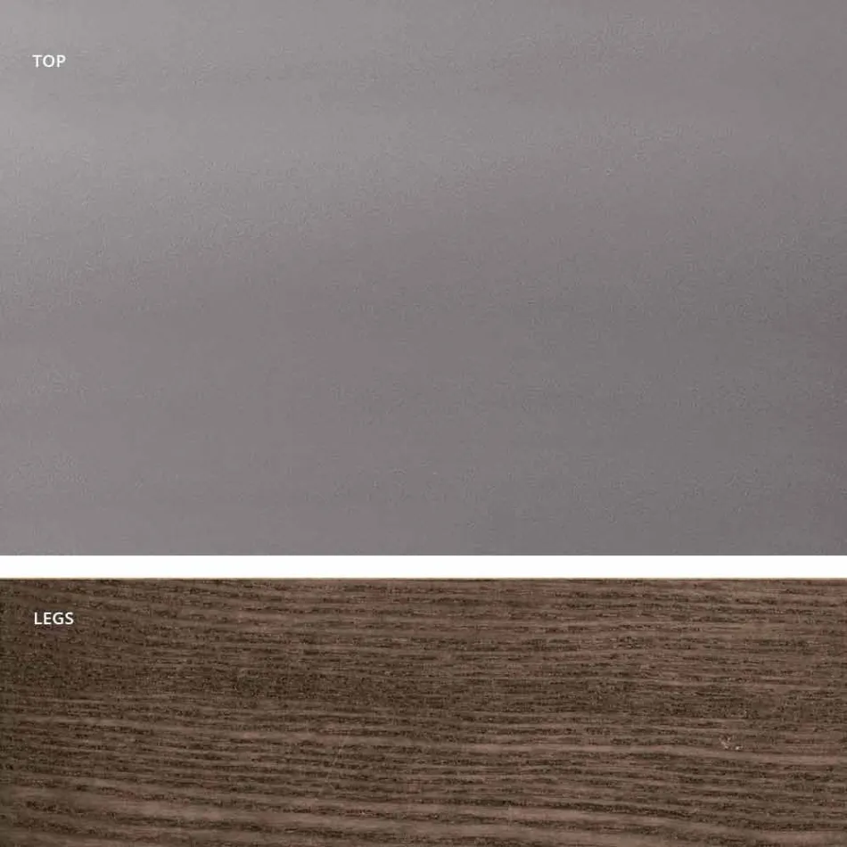 Table à manger extensible en verre fumé Dimitri fabriquée en Italie Viadurini