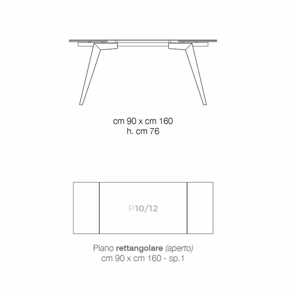 Table à manger extensible en verre fumé Dimitri fabriquée en Italie Viadurini