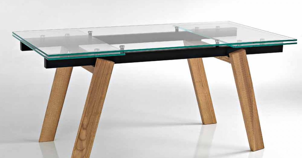 Table extensible de design moderne fabriquée en Italie, Azad