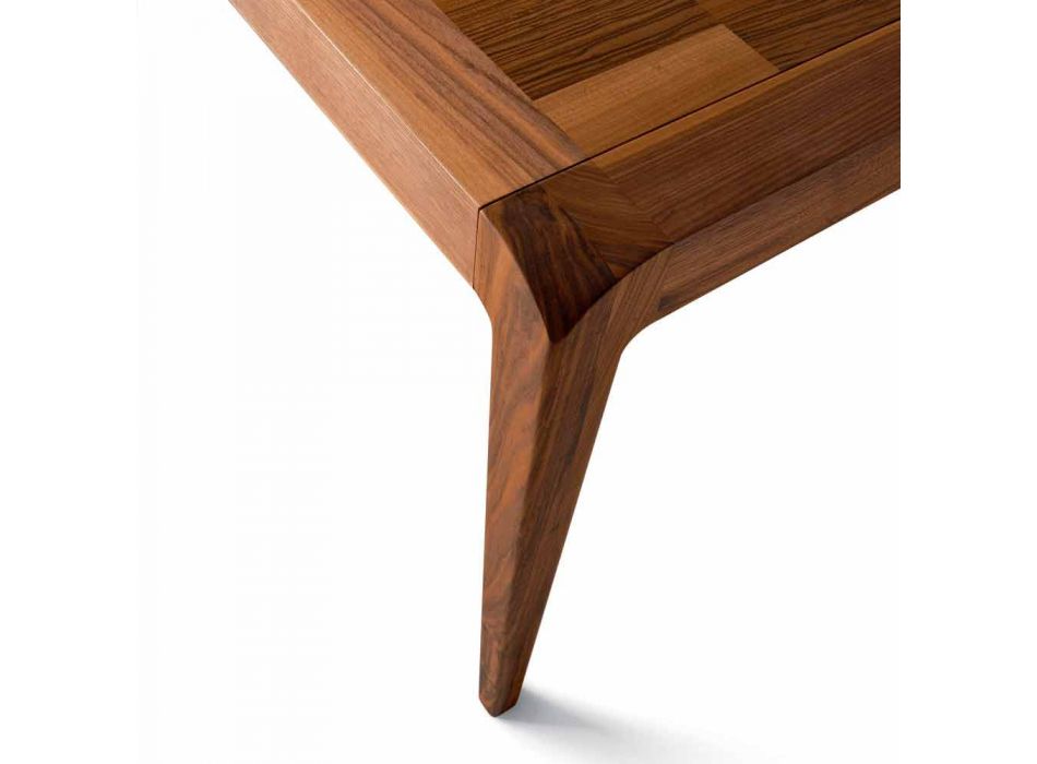 Table à manger extensible en noyer naturel bois design moderne Sanni Viadurini