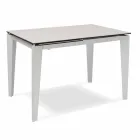 Table à manger extensible en verre-céramique, 120 / 170xP80 cm, Bino Viadurini