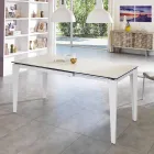 Table à manger extensible en verre-céramique, 120 / 170xP80 cm, Bino Viadurini