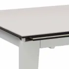 Table à manger extensible en verre-céramique, 120 / 170xP80 cm, Bino Viadurini