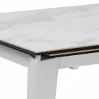 Table à manger extensible en verre-céramique, 120 / 170xP80 cm, Bino Viadurini
