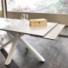 Table à manger extensible en verre-céramique, l.160 / 240xp.90 cm, Bacco Viadurini