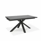Table à manger extensible en verre-céramique, l.160 / 240xp.90 cm, Bacco Viadurini