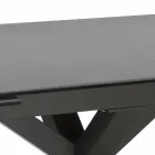 Table à manger extensible en verre-céramique, l.160 / 240xp.90 cm, Bacco Viadurini