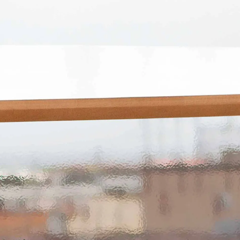 Table à manger artisanale en Hpl et acajou massif Made in Italy - Chêne Viadurini