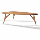 Table à manger Artisan en bois de noyer massif fabriqué en Italie - Nocino Viadurini