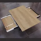 Table à manger qui s'allonge et s'élargit en mélamine et métal - Devendra Viadurini