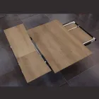 Table à manger qui s'allonge et s'élargit en mélamine et métal - Devendra Viadurini