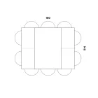 Table à manger qui s'allonge et s'élargit en mélamine et métal - Devendra Viadurini