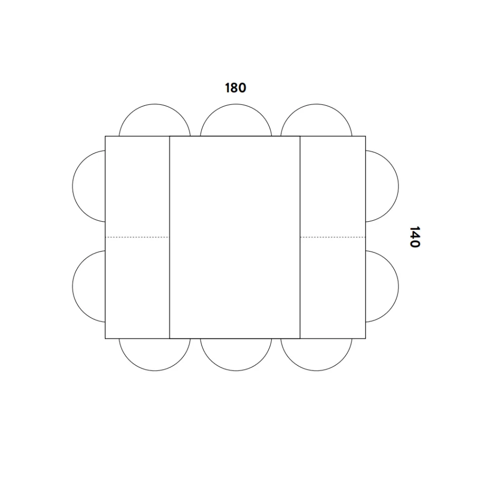 Table à manger qui s'allonge et s'élargit en mélamine et métal - Devendra Viadurini