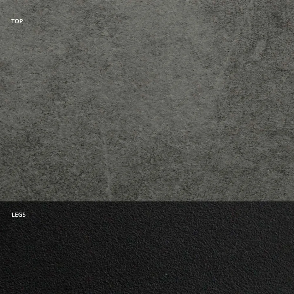 Table à manger avec plateau en tonneau en stratifié HPL fabriquée en Italie - Grotta Viadurini