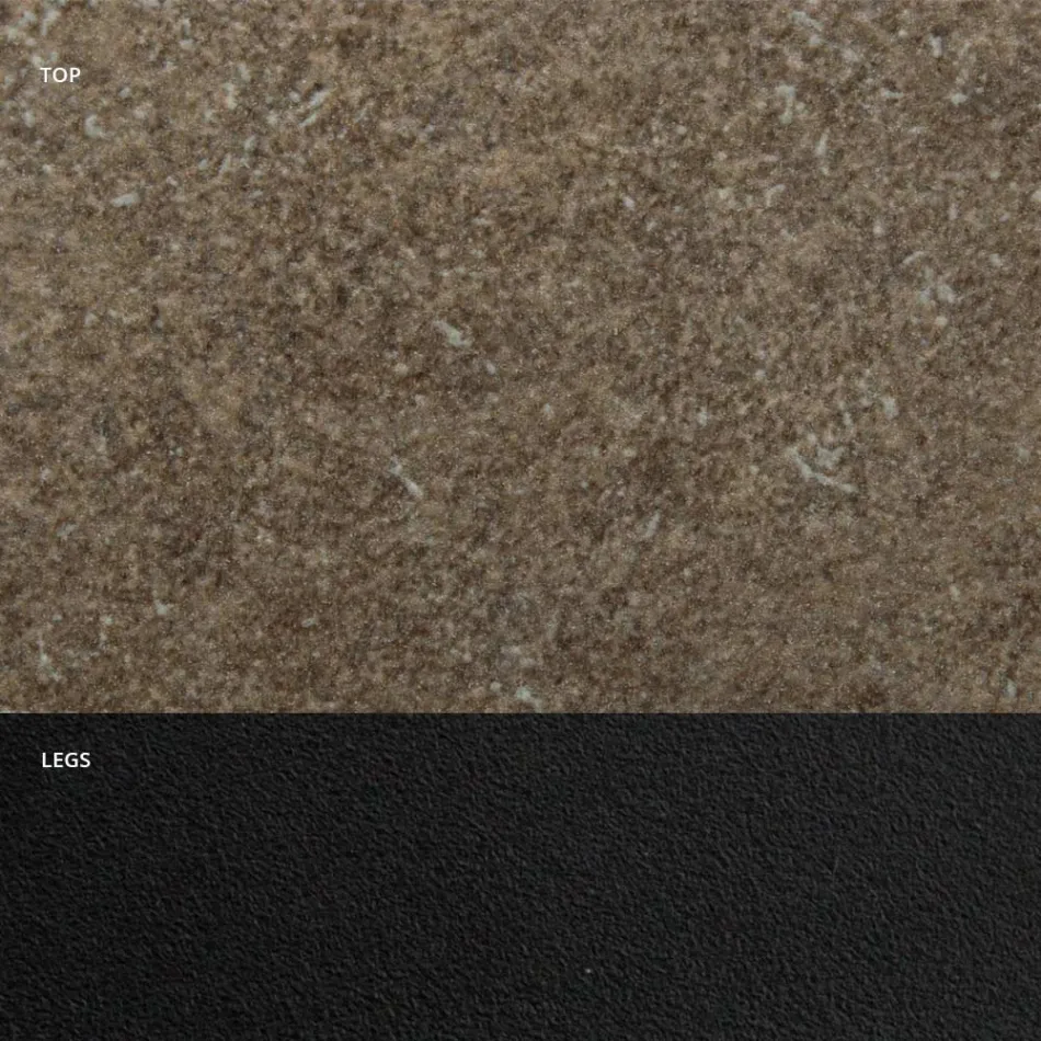 Table à manger avec plateau en tonneau en stratifié HPL fabriquée en Italie - Grotta Viadurini