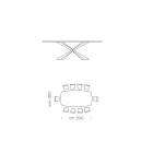 Table à manger avec plateau en tonneau en stratifié HPL fabriquée en Italie - Grotta Viadurini