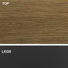Table à manger avec plateau en forme de tonneau en stratifié HPL fabriquée en Italie - Settimmio Viadurini