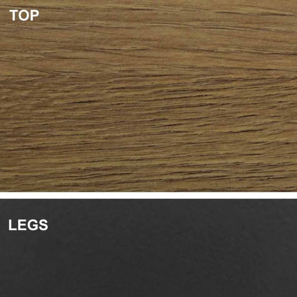 Table à manger avec plateau en forme de tonneau en stratifié HPL fabriquée en Italie - Settimmio Viadurini