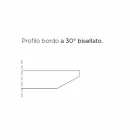 Table à manger avec plateau en forme de tonneau en stratifié HPL fabriquée en Italie - Settimmio Viadurini