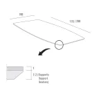 Table à manger avec plateau en Hpl et base en métal Made in Italy - Aresto Viadurini