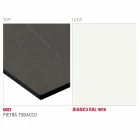 Table à manger avec plateau en Hpl et base en métal Made in Italy - Aresto Viadurini