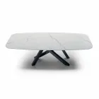 Table à manger avec plateau en hypermarbre fin Made in Italy - Settimmio Viadurini
