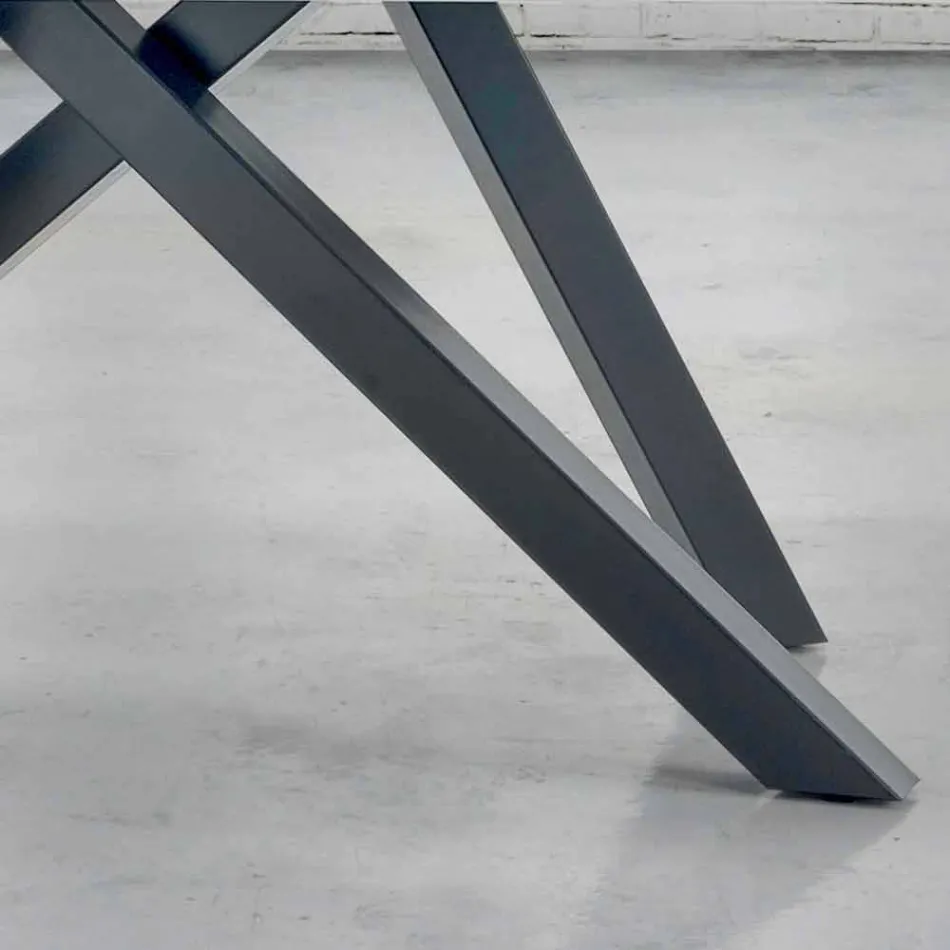 Table à manger avec plateau en bois plaqué Made in Italy - Settimmio Viadurini