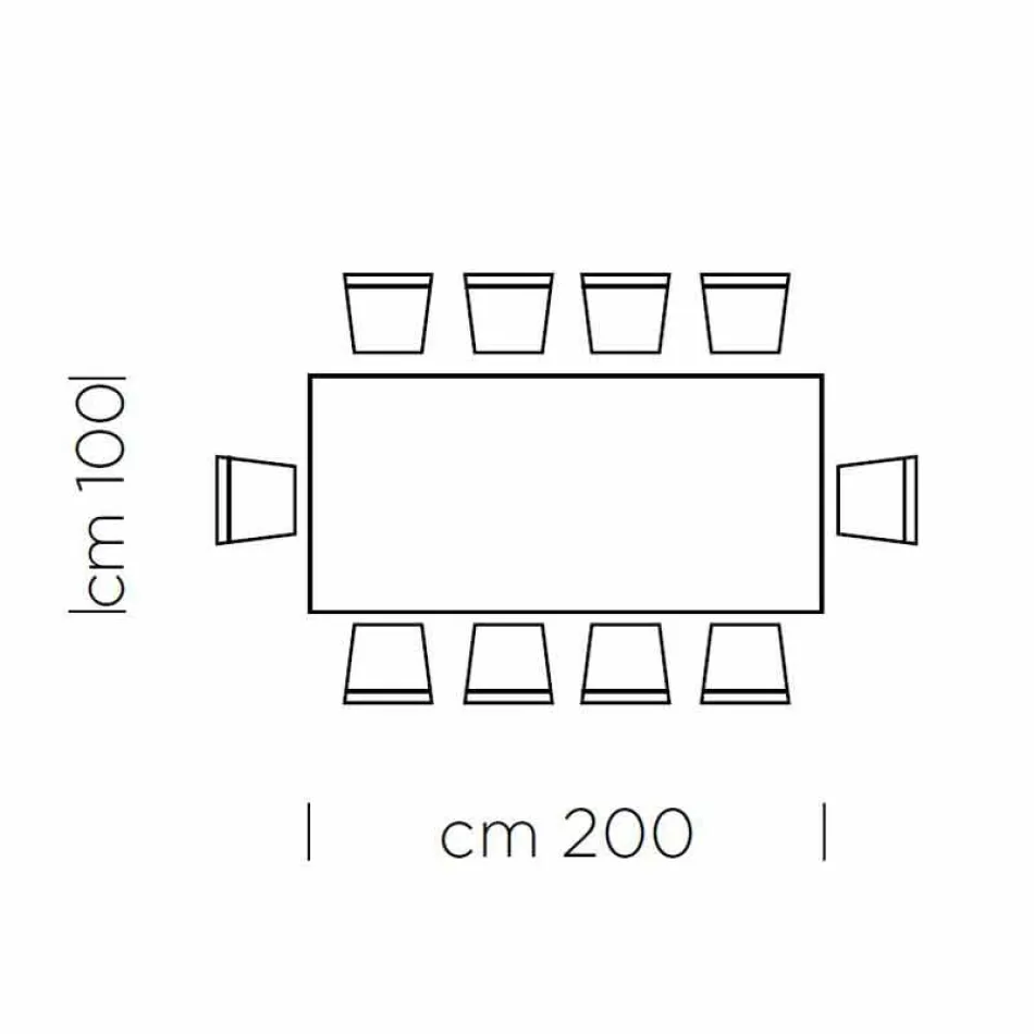Table à manger avec plateau en bois plaqué Made in Italy - Settimmio Viadurini