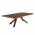 Table à manger avec plateau en bois plaqué Made in Italy - Settimmio