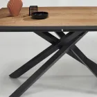 Table à manger avec plateau en placage de chêne Made in Italy - Antonino Viadurini