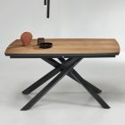 Table à manger avec plateau en placage de chêne Made in Italy - Antonino Viadurini