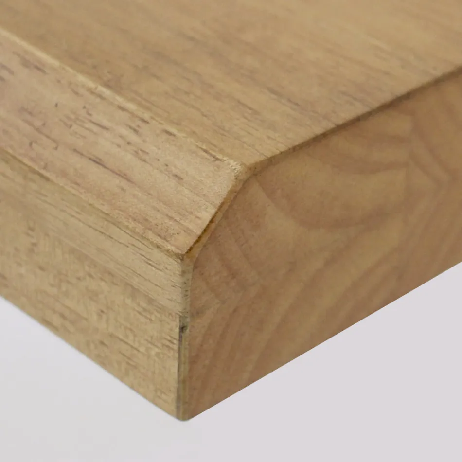 Table de salle à manger avec plateau en bois massif et base en métal - Ibisco Viadurini