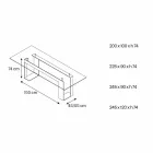 Table à manger avec plateau en verre fumé et base en métal 4 dimensions - Speck Viadurini