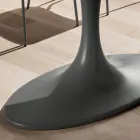 Table à manger de qualité avec plateau en verre laqué Made in Italy - Brontolo Viadurini