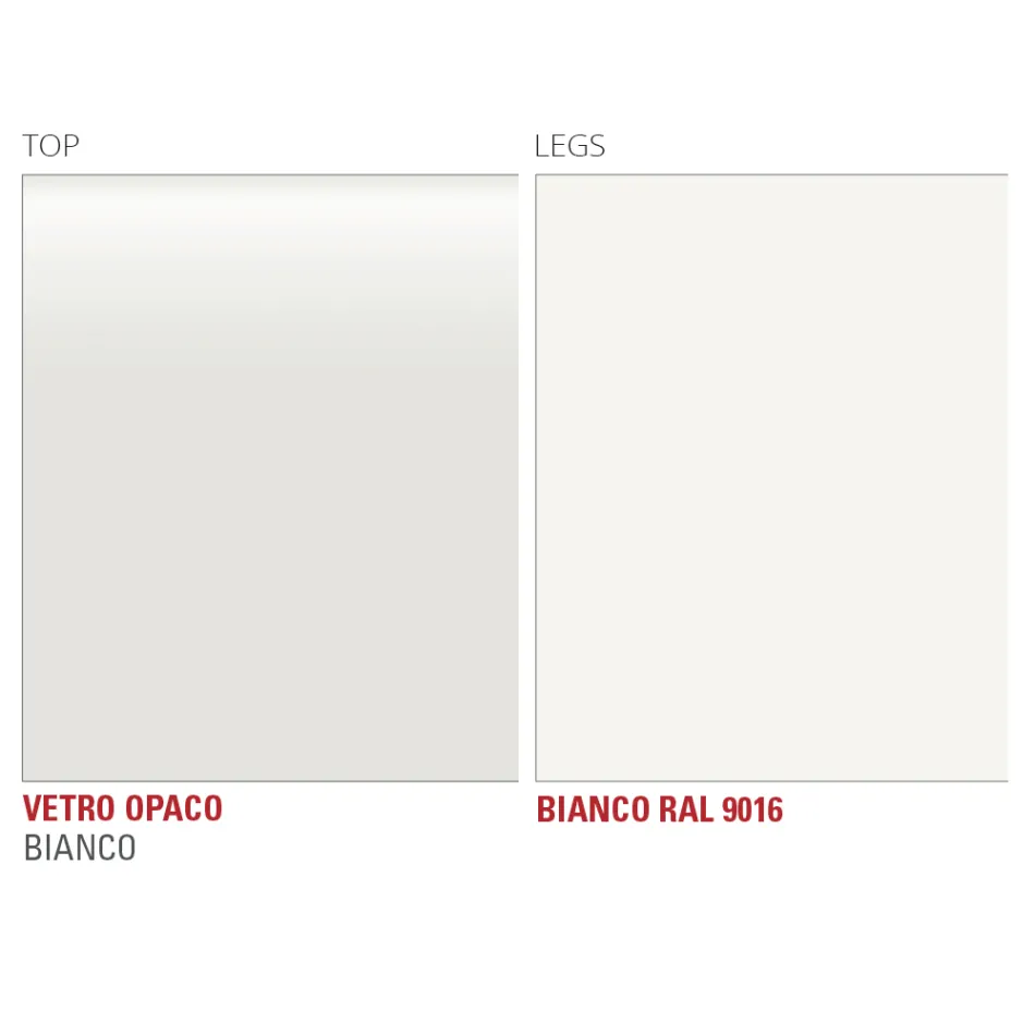 Table à manger de qualité avec plateau en verre laqué Made in Italy - Brontolo Viadurini