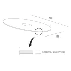 Table à manger de qualité avec plateau en verre laqué Made in Italy - Brontolo Viadurini
