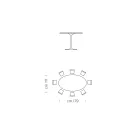 Table à manger avec plateau ovale plaqué Made in Italy - Dollars Viadurini