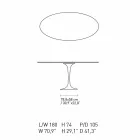 Table à manger avec plateau ovale en marbre fabriqué en Italie - Superbe Viadurini