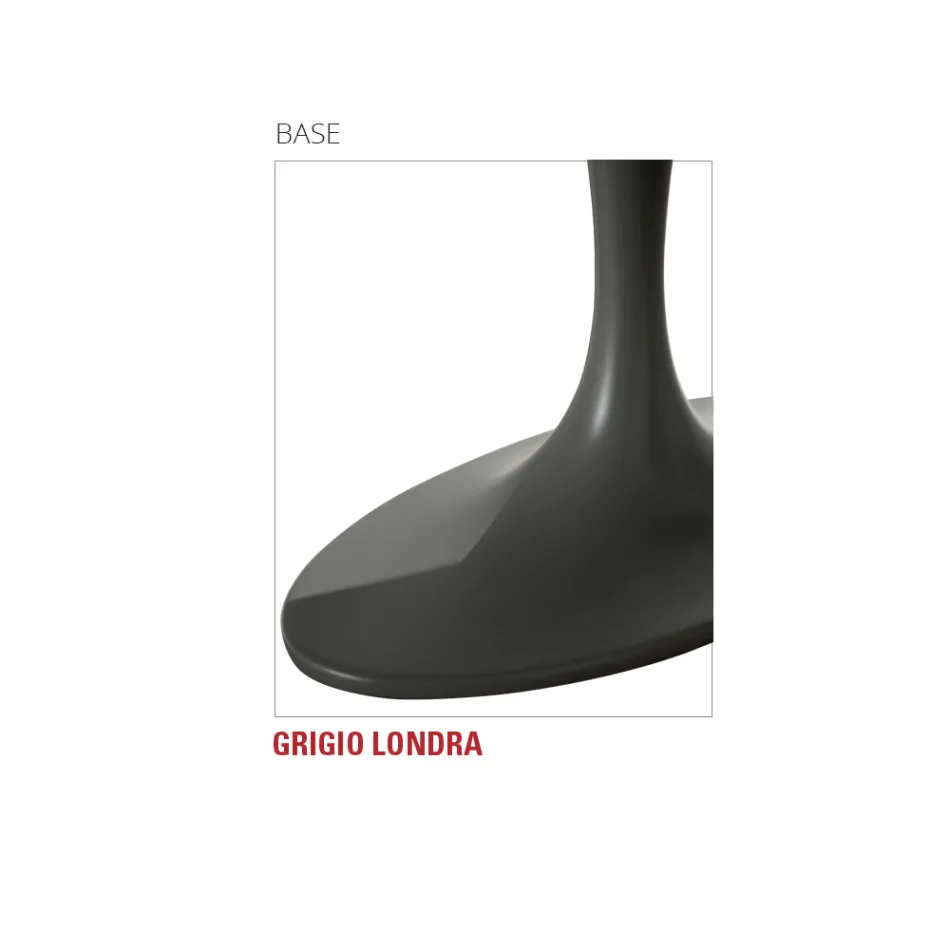 Table à manger avec plateau ovale en contreplaqué fabriquée en Italie - Brontolo Viadurini