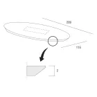 Table à manger avec plateau ovale en contreplaqué fabriquée en Italie - Brontolo Viadurini