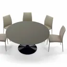 Table à manger avec plateau rond en Fenix de haute qualité fabriquée en Italie - Dollars Viadurini