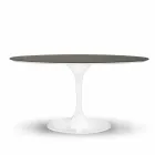 Table à manger avec plateau rond en Fenix de haute qualité fabriquée en Italie - Dollars Viadurini