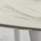 Table à manger avec plateau rond en laminam fabriquée en Italie - Lingotto Viadurini