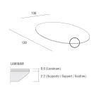 Table à manger avec plateau rond en laminam fabriquée en Italie - Lingotto Viadurini