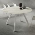 Table à manger avec plateau rond en Laminam Made in Italy - Lingotto