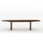 Table de salle à manger Opalia 320 cm en verre et métal, fabriquée en Italie Viadurini