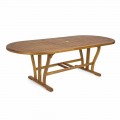 Table à manger d'extérieur extensible jusqu'à 240 cm en bois - Kaley