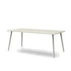 Table à manger d'extérieur rectangulaire en acier galvanisé Made in Italy - Elvia Viadurini