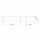 Table de salle à manger design en noyer naturel, L200xP100cm, Yvonne Viadurini