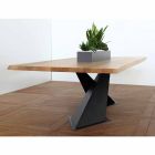 Table à manger design moderne avec plateau Elliot made in Italy en chêne Viadurini